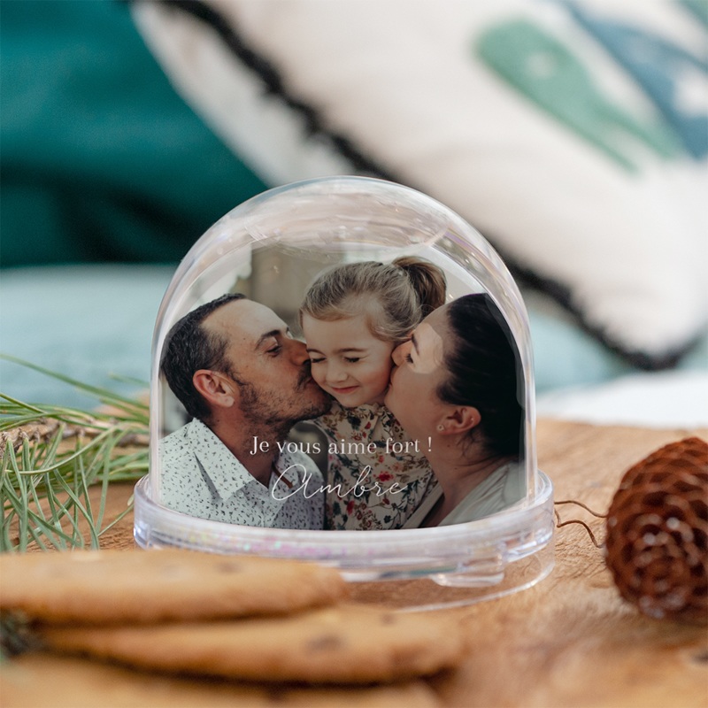 Boule à neige personnalisée Au Rythme du Bonheur pas cher