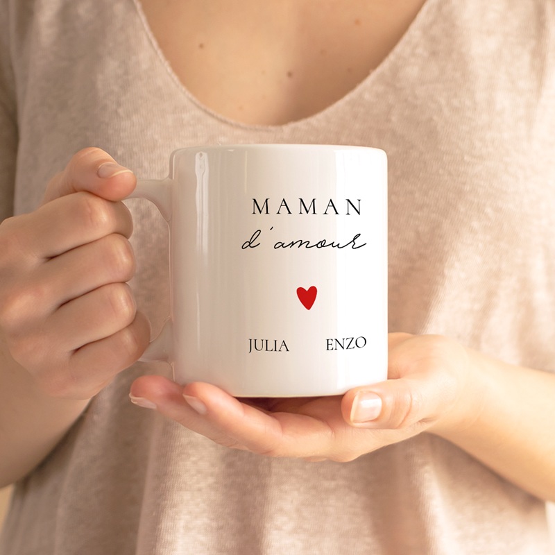 Mug personnalisé Cœur de Maman gratuit