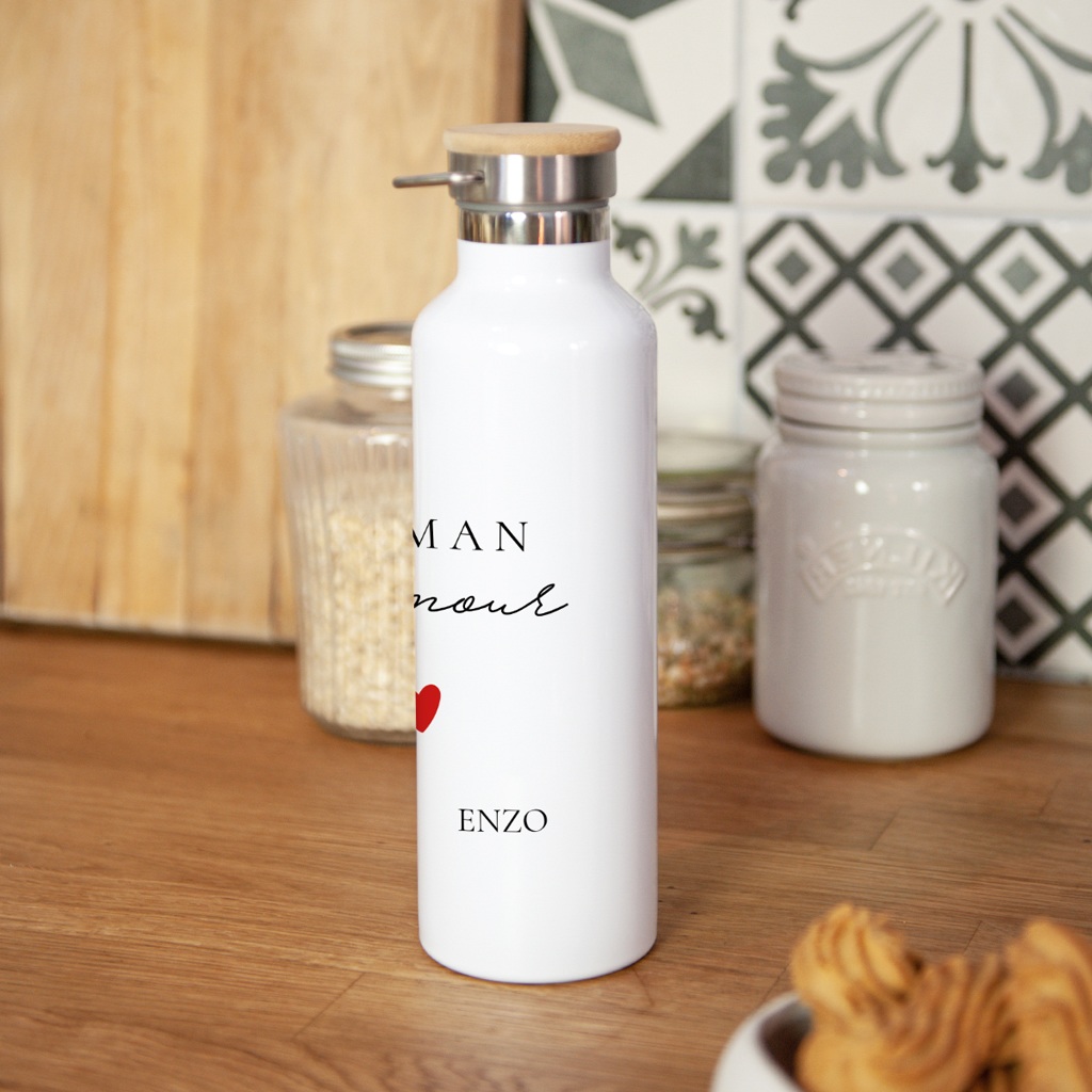 Gourde personnalisée Cœur de Maman gratuit