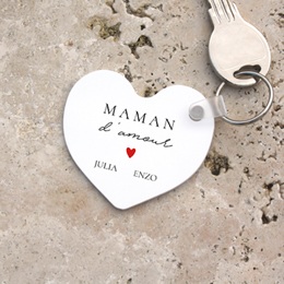 Porte-clés personnalisé Cœur de Maman