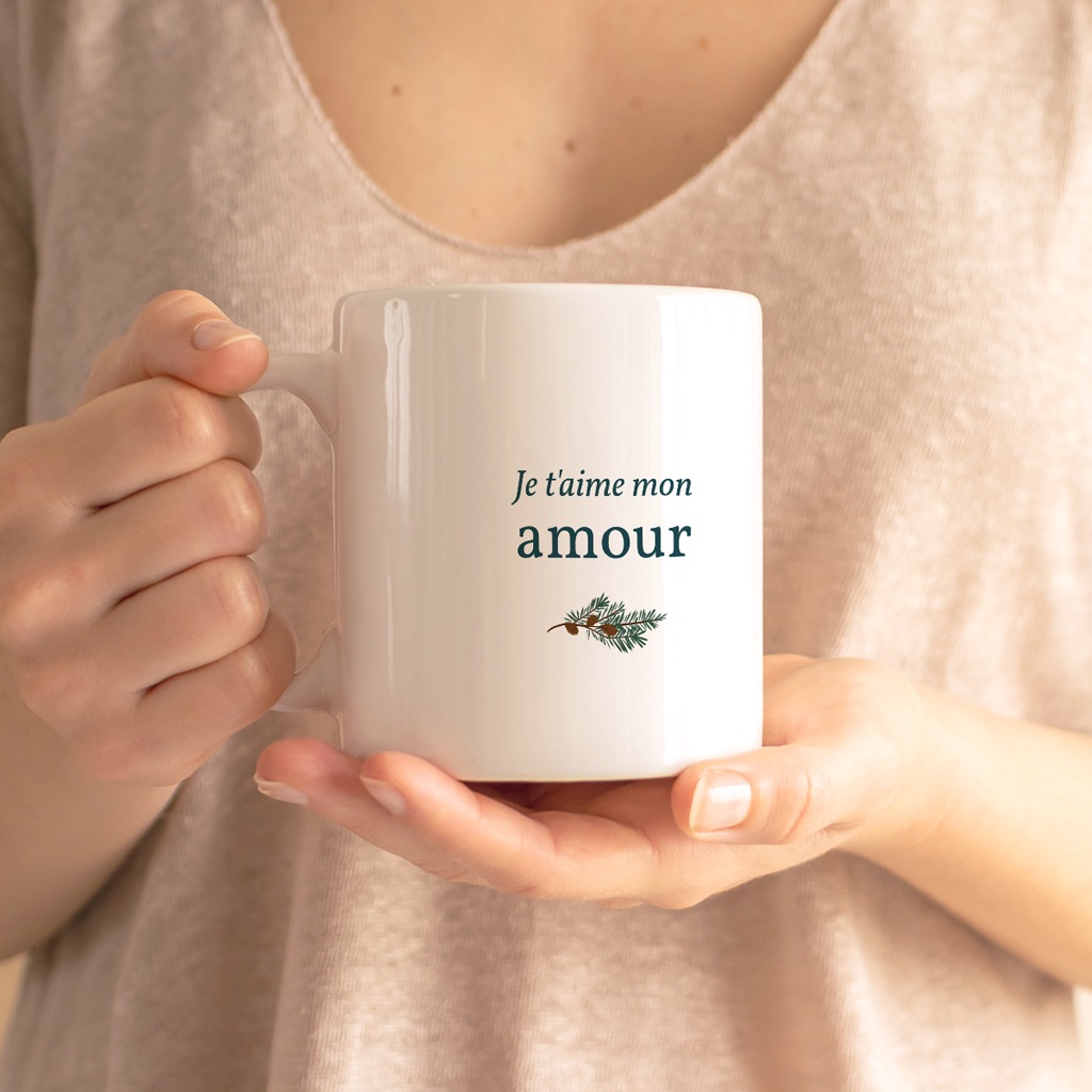 Mug personnalisé Petit Bonheur d’Hiver gratuit