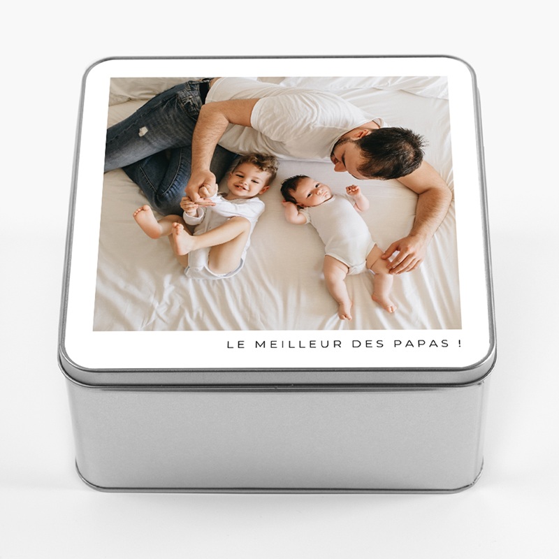 Boîte photo personnalisée Les Petits Bonheurs de Papa pas cher