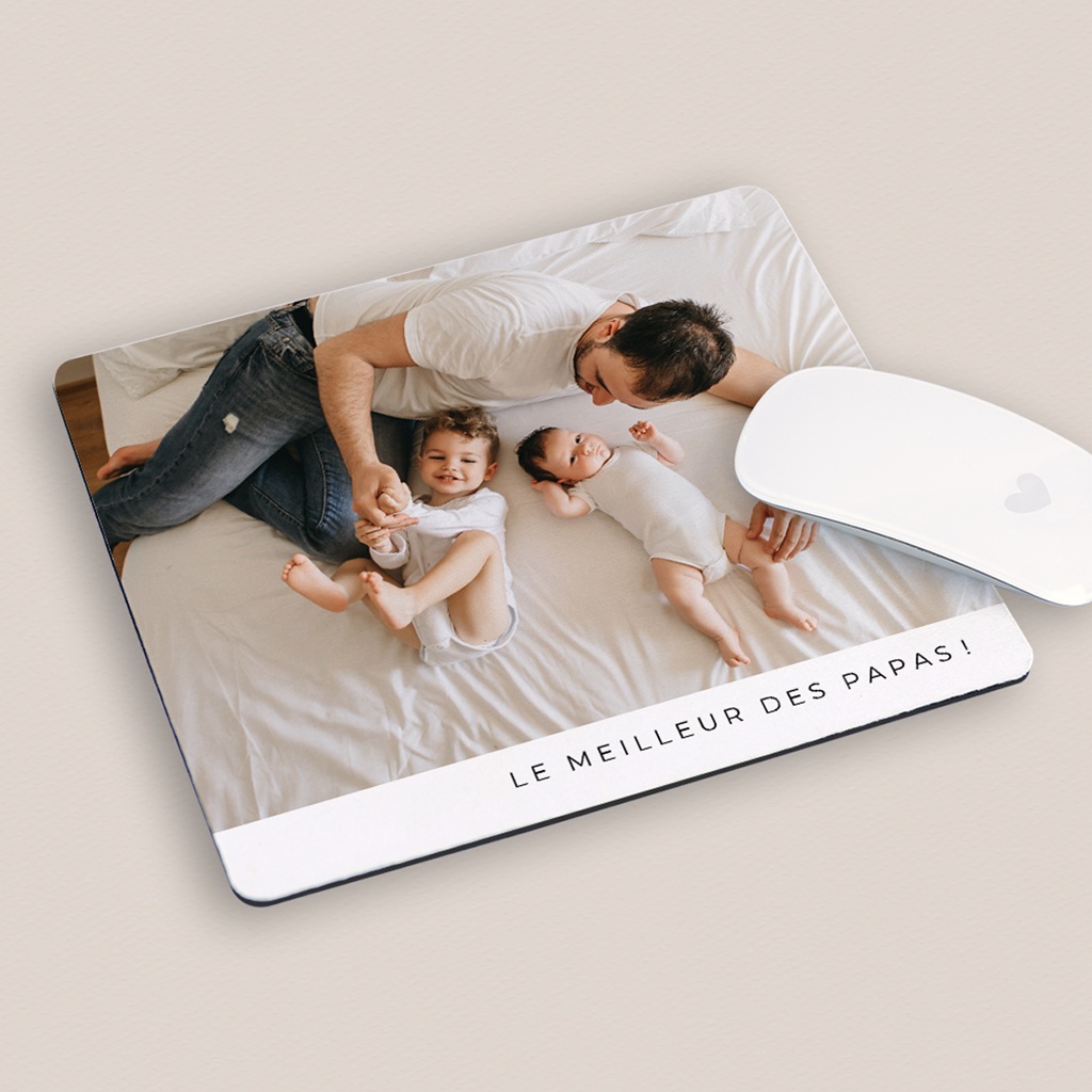 Tapis de souris personnalisé Les Petits Bonheurs de Papa pas cher