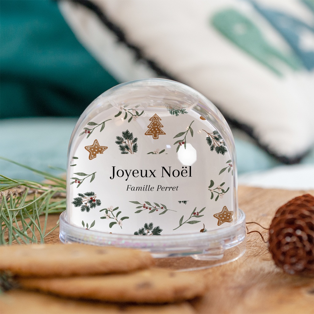 Boule à neige personnalisée Saveurs d’Hiver pas cher