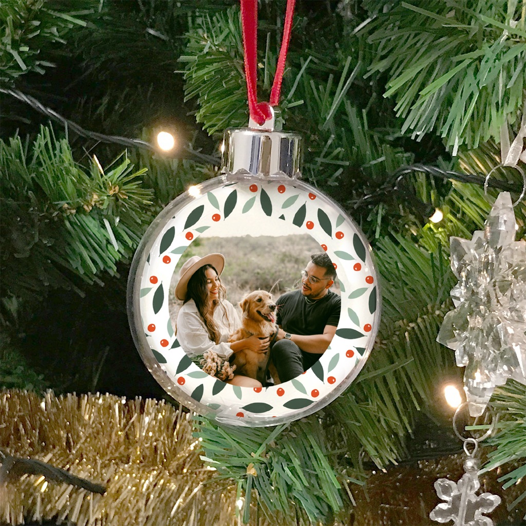 Boule de Noël personnalisée Éclats d’Amour