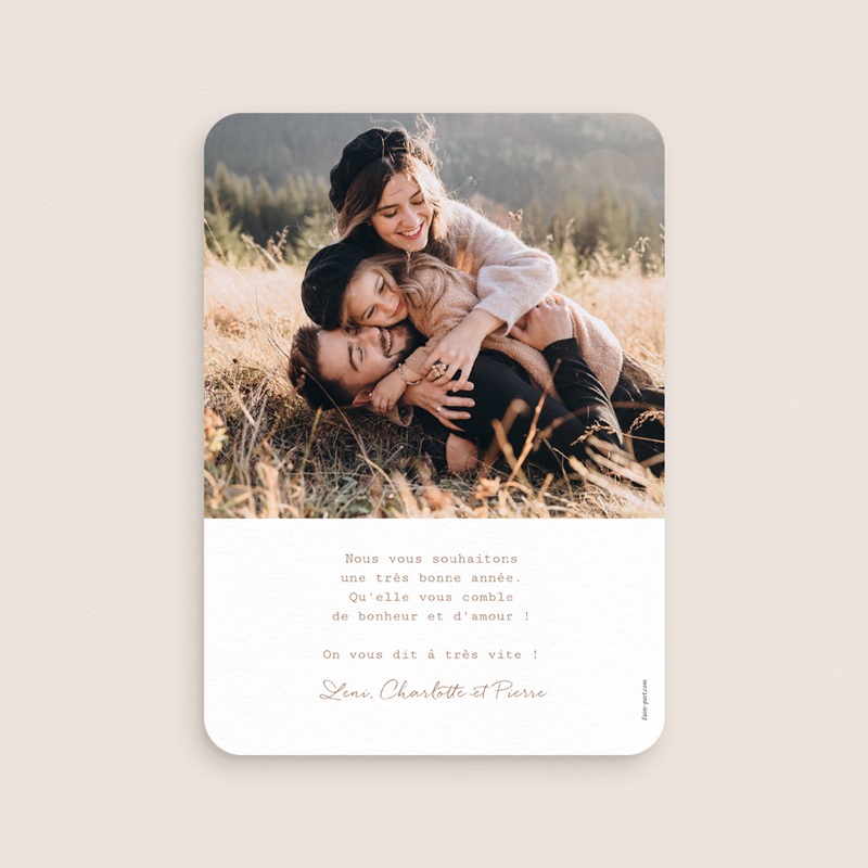 Carte de vœux personnalisée Pure Harmonie pas cher