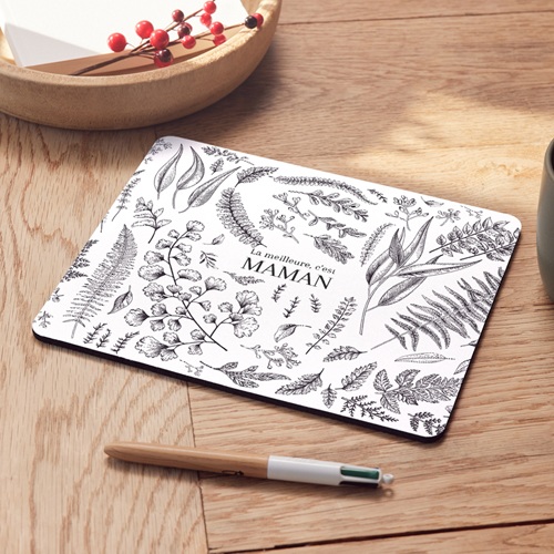 SSOIU Tapis de souris rond personnalisé, « Stay Positive SSOIU Tapis de souris rond personnalisé, « Stay Positive