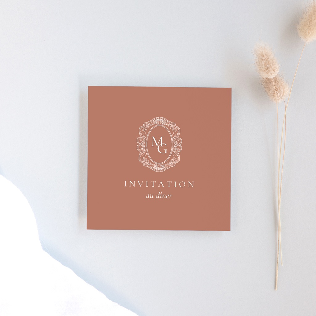 Carte d'invitation mariage L’Écrin de Nos Vœux