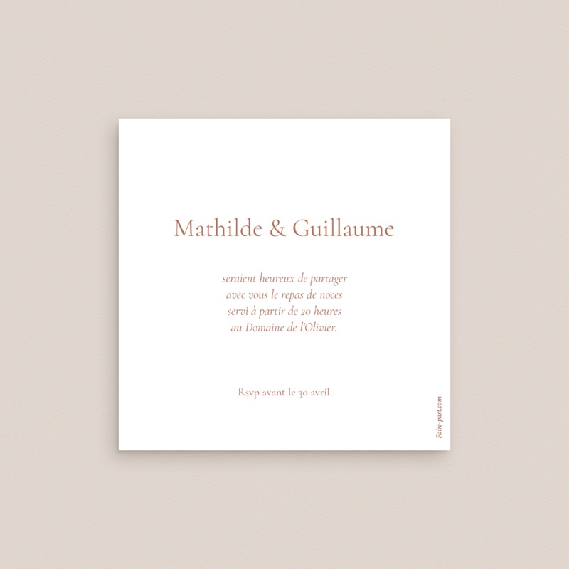 Carte d'invitation mariage L’Écrin de Nos Vœux pas cher