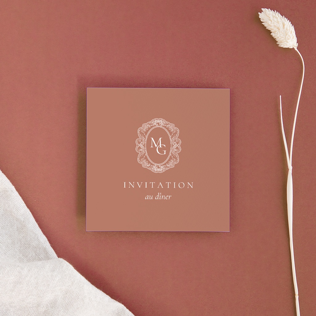 Carte d'invitation mariage L’Écrin de Nos Vœux