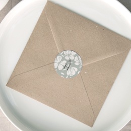 Etiquette enveloppes mariage Sauge en Fleurs