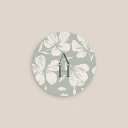 Etiquette enveloppes mariage Sauge en Fleurs pas cher