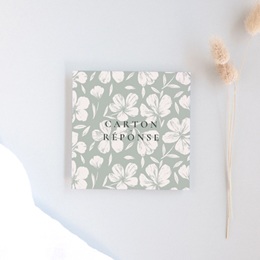 Carton réponse mariage Sauge en Fleurs