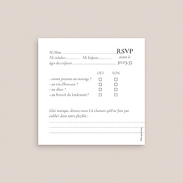 Carton réponse mariage Sauge en Fleurs pas cher