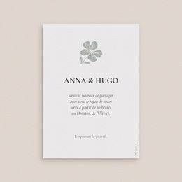 Carte d'invitation mariage Sauge en Fleurs pas cher