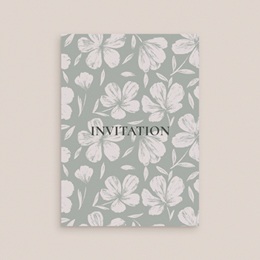 Carte d'invitation mariage Sauge en Fleurs gratuit