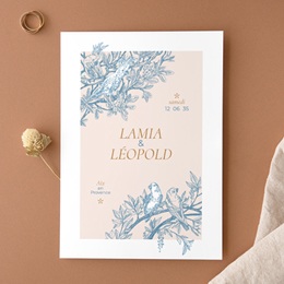 Faire-part de mariage Love birds