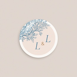 Etiquette enveloppes mariage Love birds pas cher