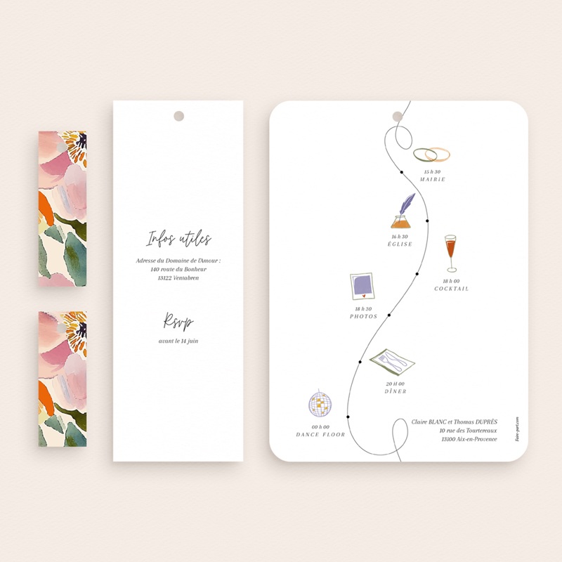 Faire-part de mariage Pastel Bloom pas cher