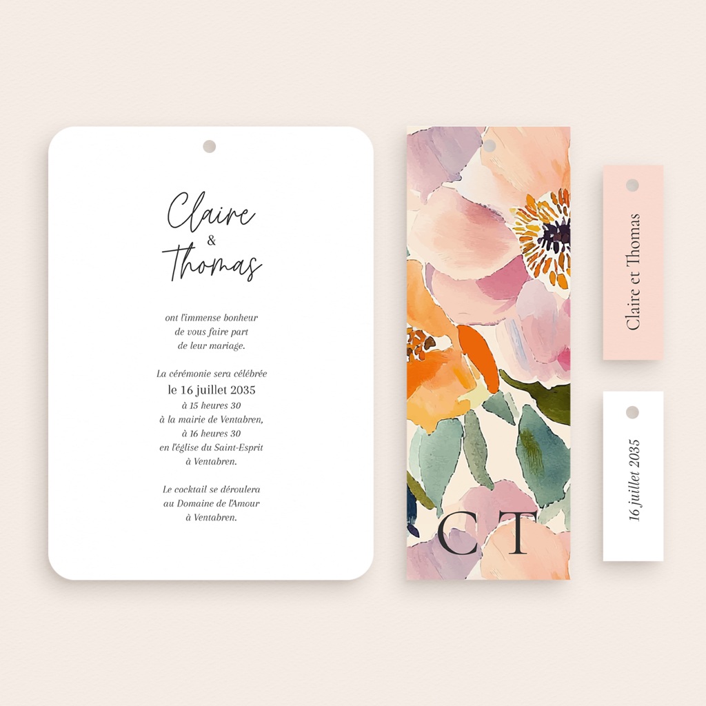 Faire-part de mariage Pastel Bloom