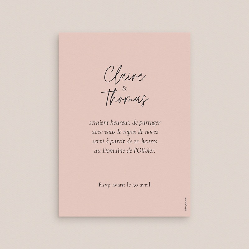 Carte d'invitation mariage Pastel Bloom pas cher