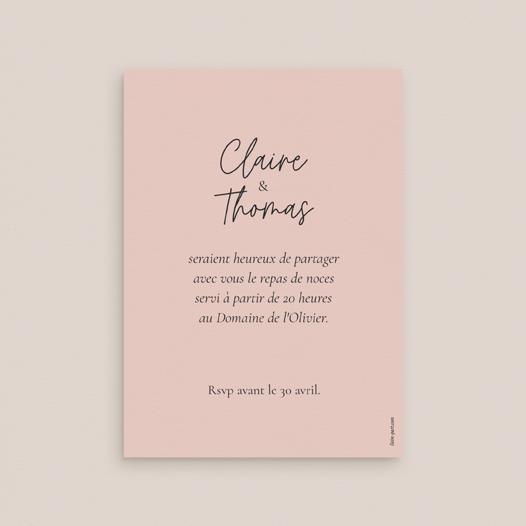 Carte d'invitation mariage Pastel Bloom pas cher