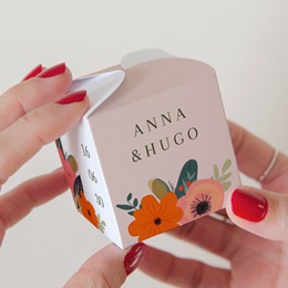 Boites à dragées Blooming Love pas cher