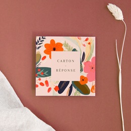 Carton réponse mariage Blooming Love