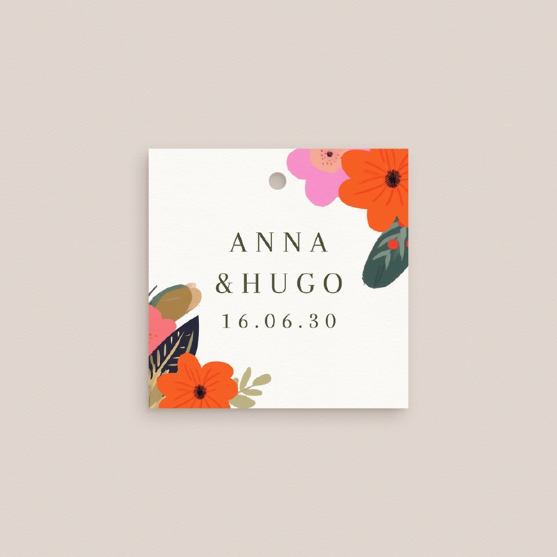 Etiquettes cadeaux mariage Blooming Love gratuit