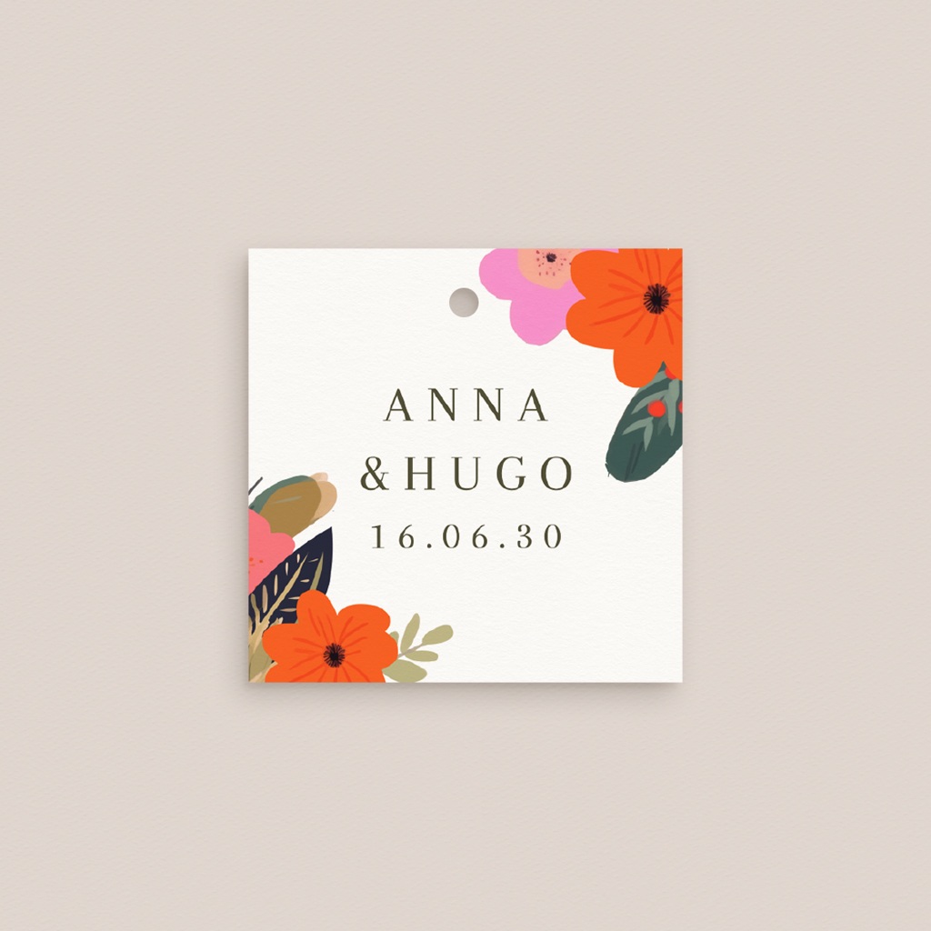 Etiquettes cadeaux mariage Blooming Love gratuit