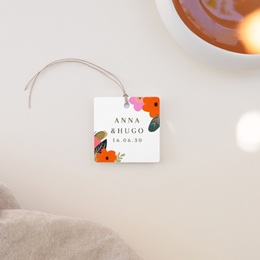 Etiquettes cadeaux mariage Blooming Love