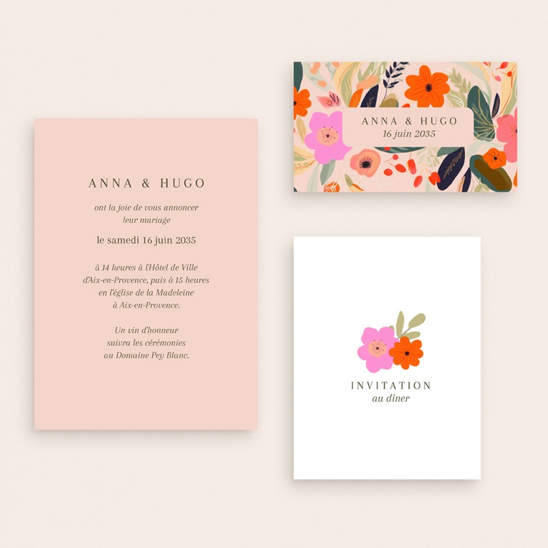 Faire-part de mariage Blooming Love gratuit