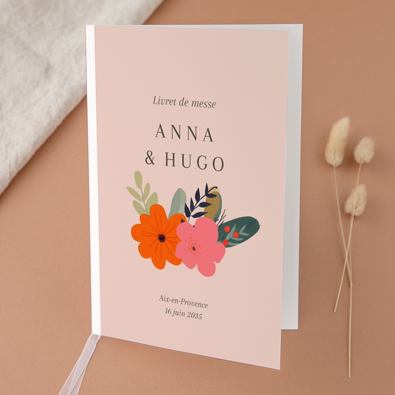 Livret de messe mariage Blooming Love