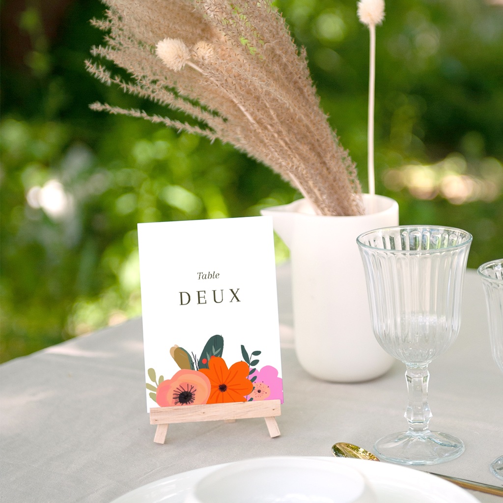 Marque table mariage Blooming Love gratuit