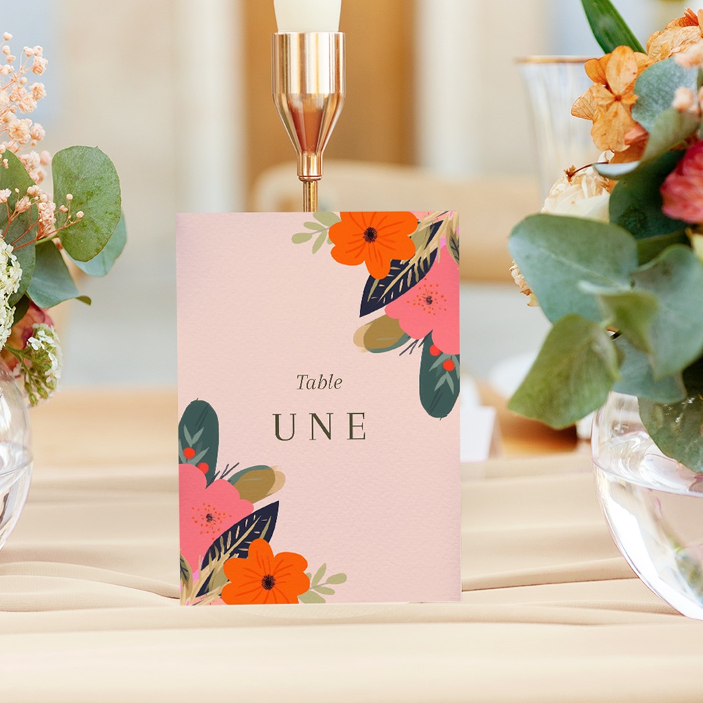 Marque table mariage Blooming Love