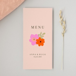 Menu mariage Blooming Love