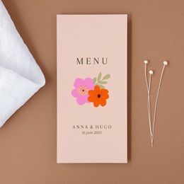 Menu mariage Blooming Love