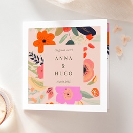 Carte de remerciement mariage Blooming Love