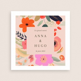 Carte de remerciement mariage Blooming Love gratuit