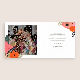 Carte de remerciement mariage Blooming Love