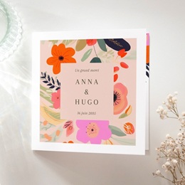 Carte de remerciement mariage Blooming Love