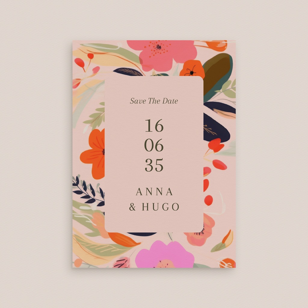 Save-the-date mariage Blooming Love gratuit