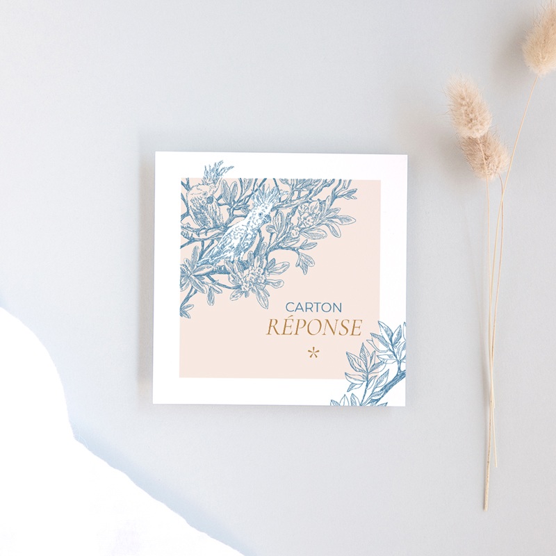 Carton r&eacute;ponse mariage Love birds