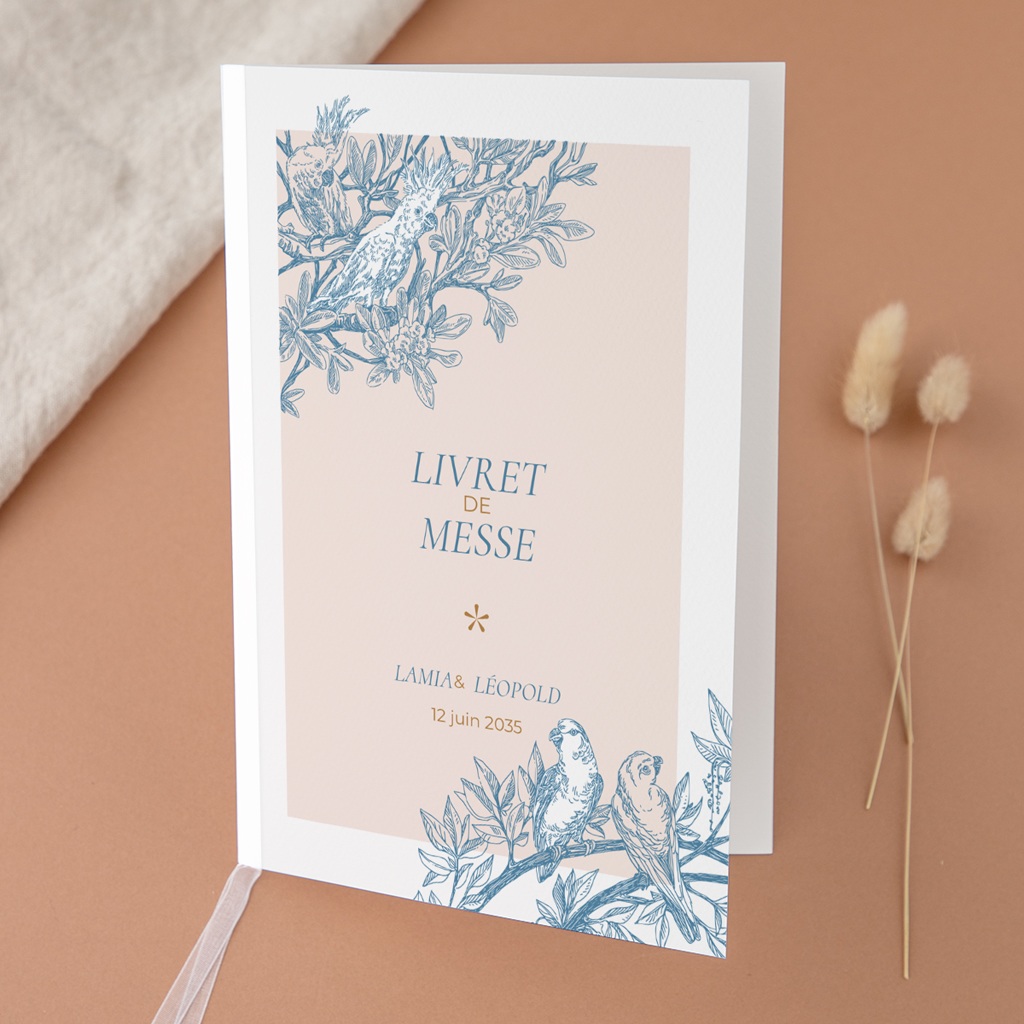 Livret de messe mariage Love birds