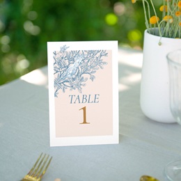 Marque table mariage Love birds