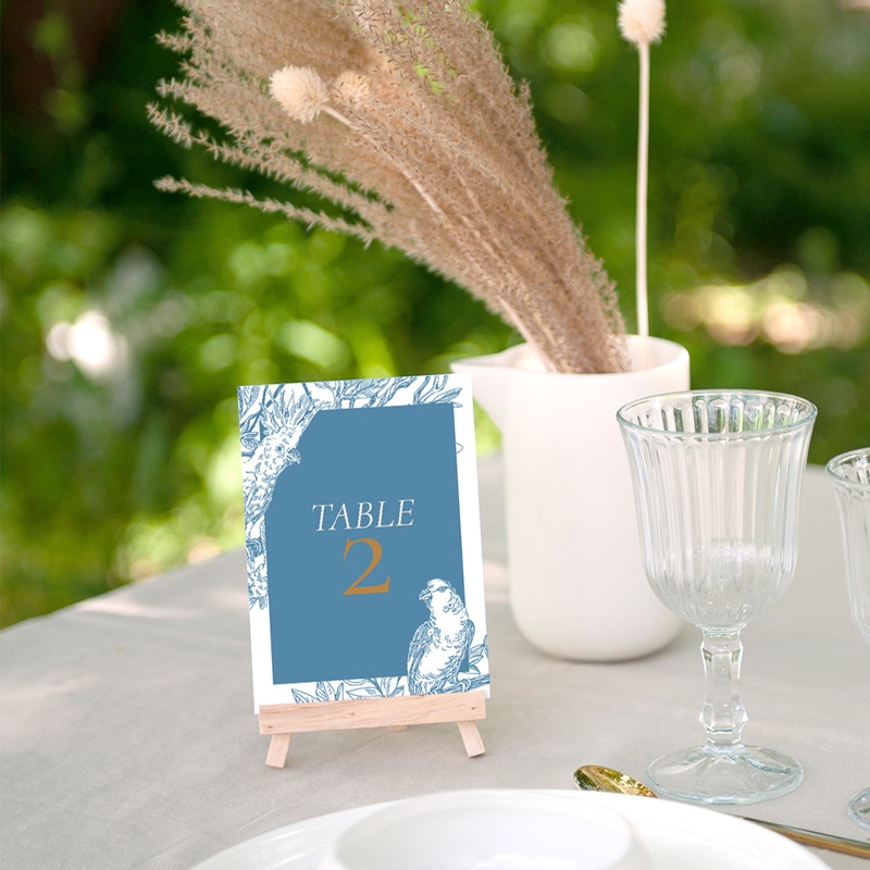 Marque table mariage Love birds gratuit