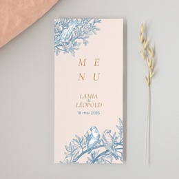 Menu mariage Love birds