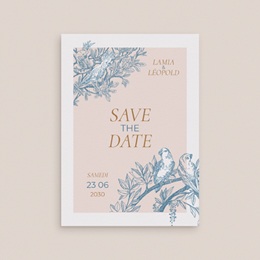 Save-the-date mariage Love birds gratuit