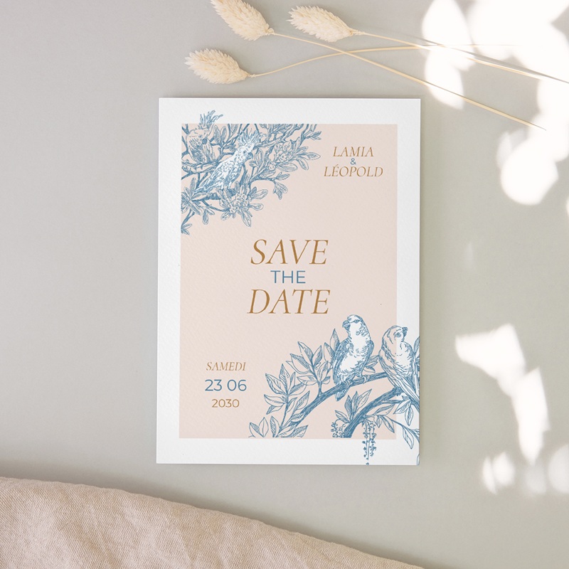 Save-the-date mariage Love birds