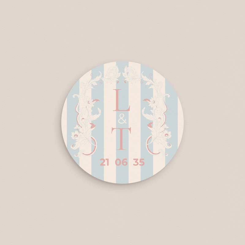 Etiquette enveloppes mariage Douce romance pas cher